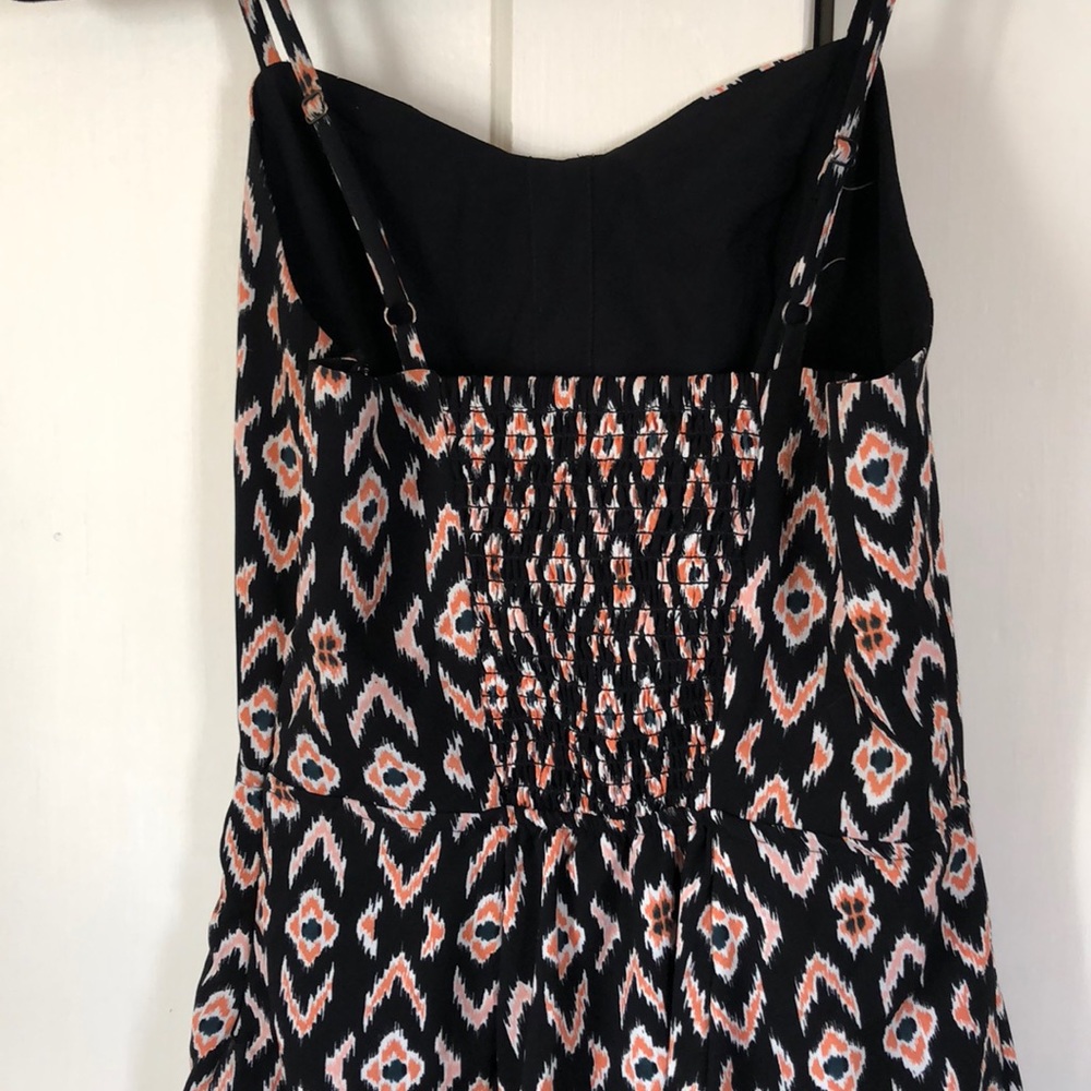 Black pattern strappy fit and flair dress - Picture 4 of 7